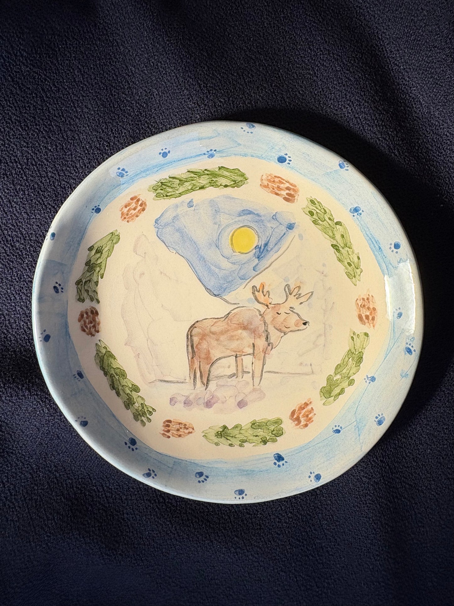 Midnight Reindeer Plate 10cm - Winter collection
