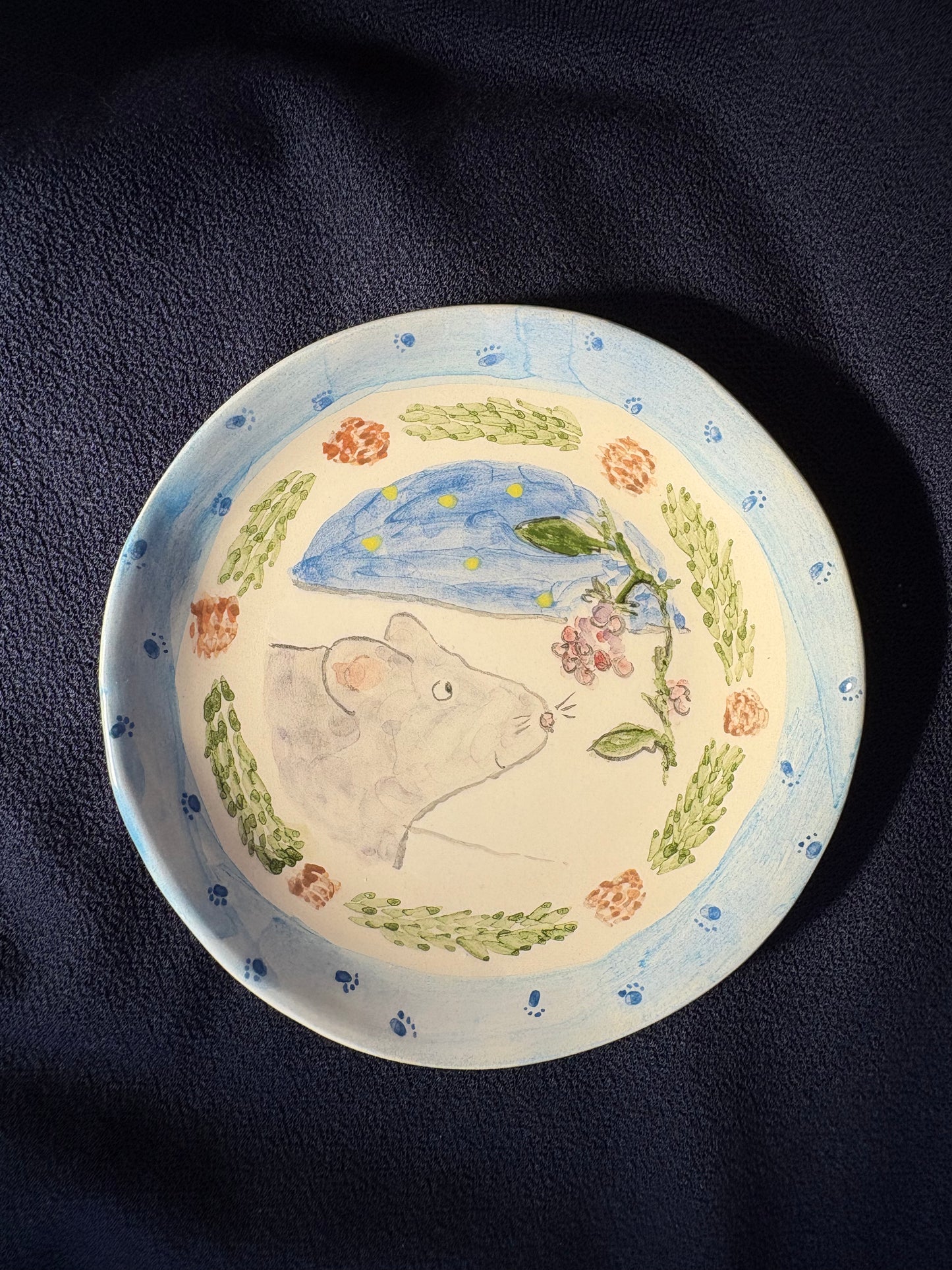 Dreamy Mouse Plate 10cm - Winter collection
