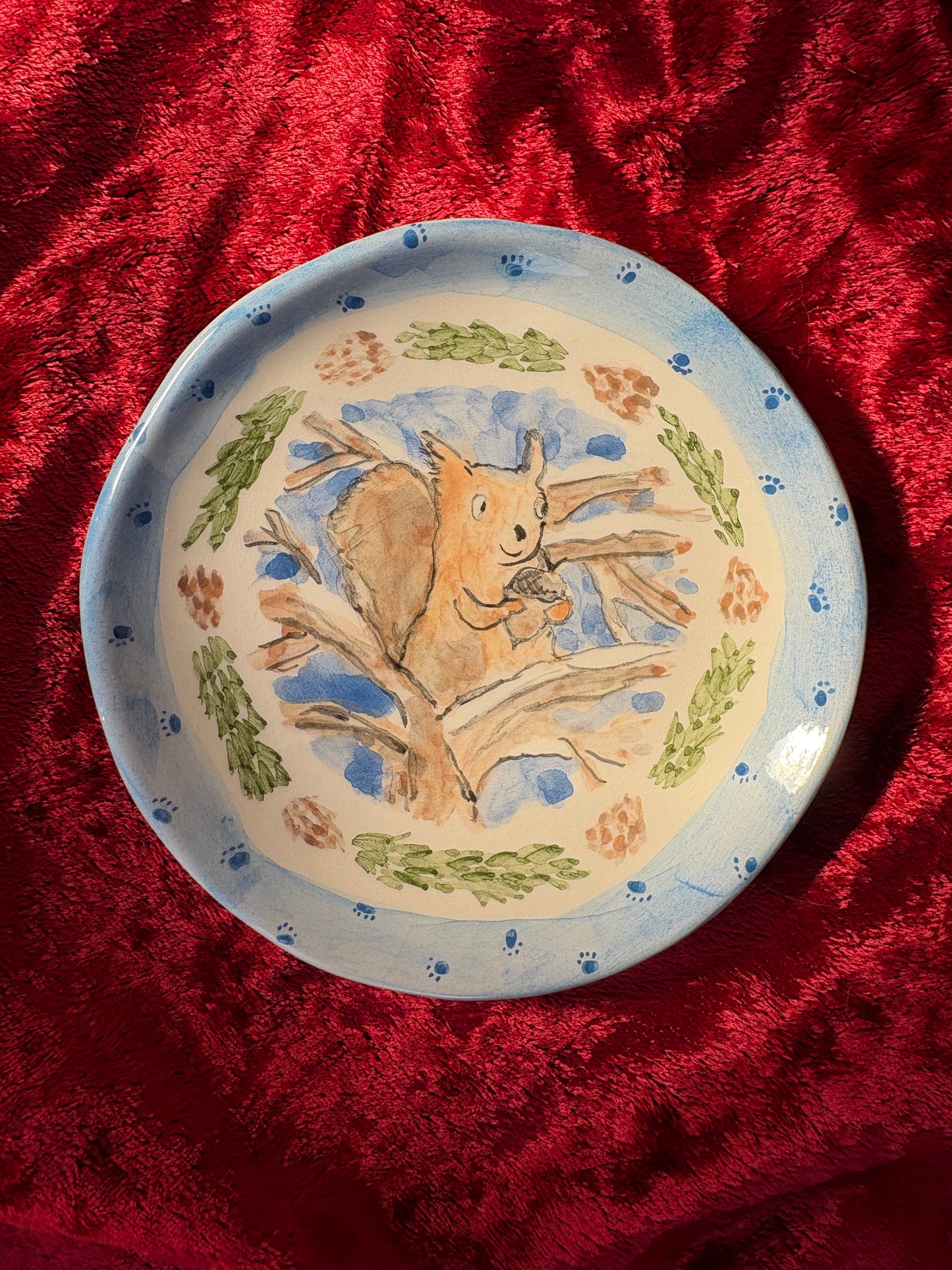 Night Squirrel Plate 10cm - Winter collection