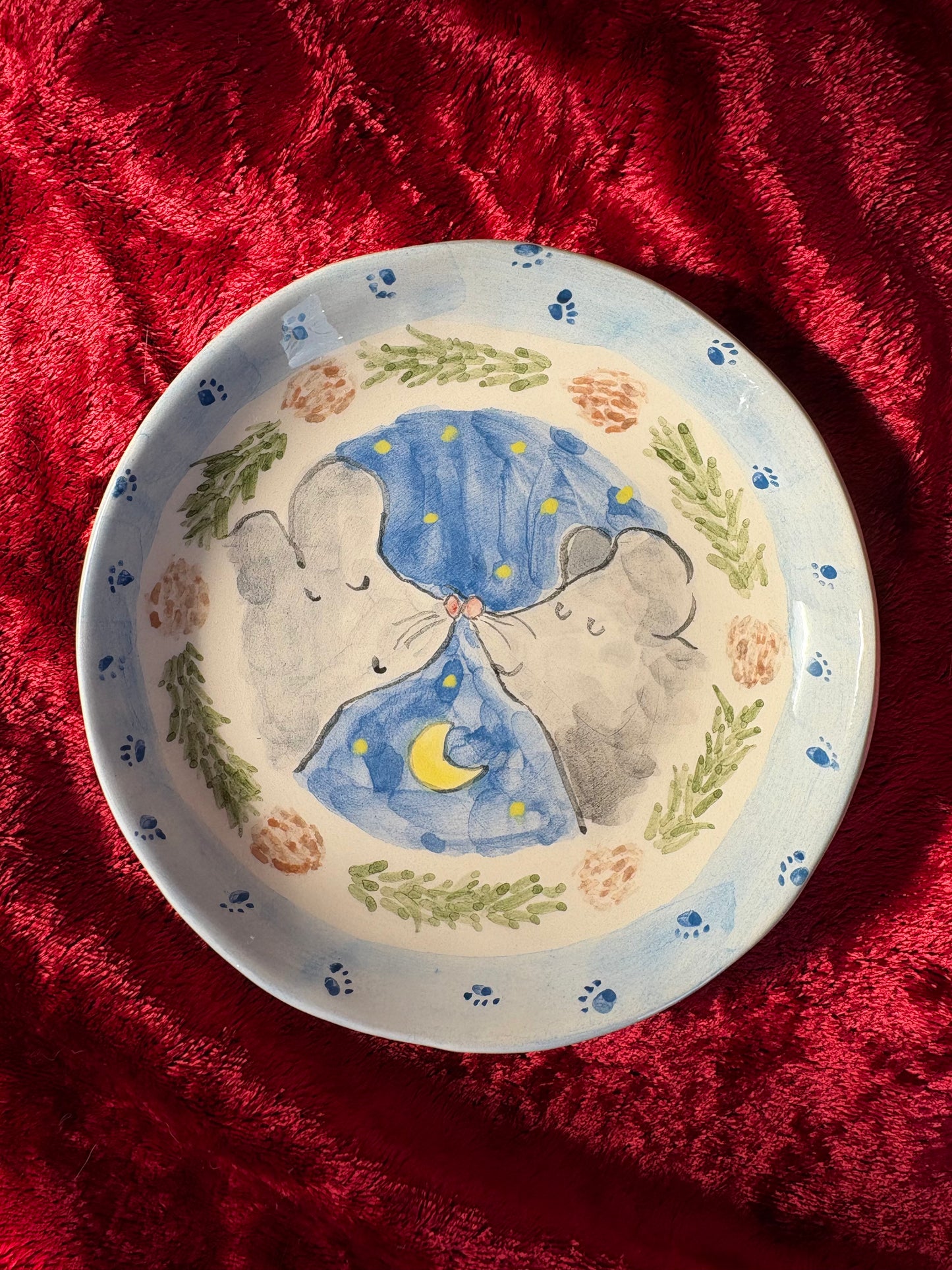 Loving Mice Plate 10cm - Winter collection
