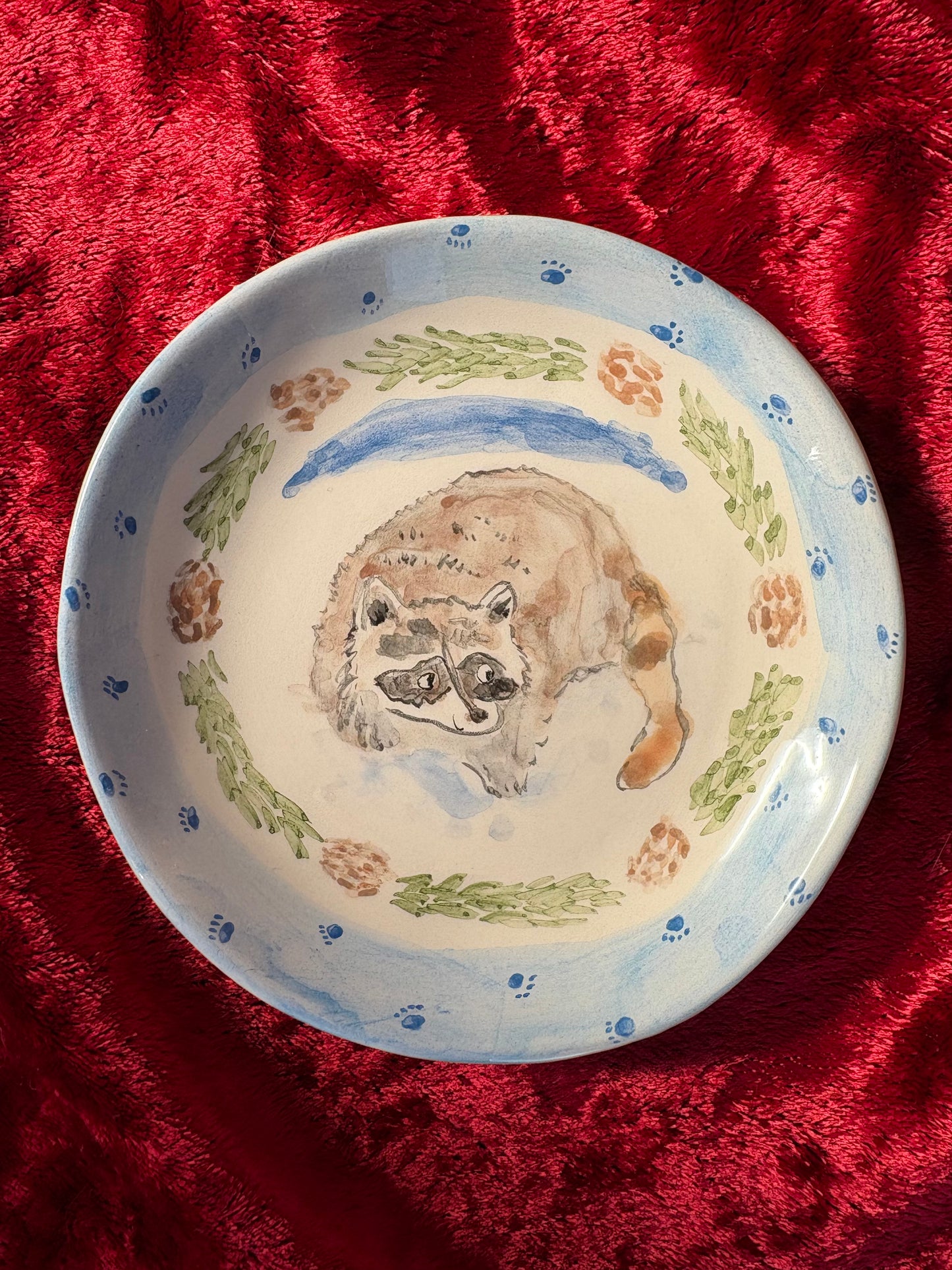 Winter Raccoon Plate 10cm - Winter collection