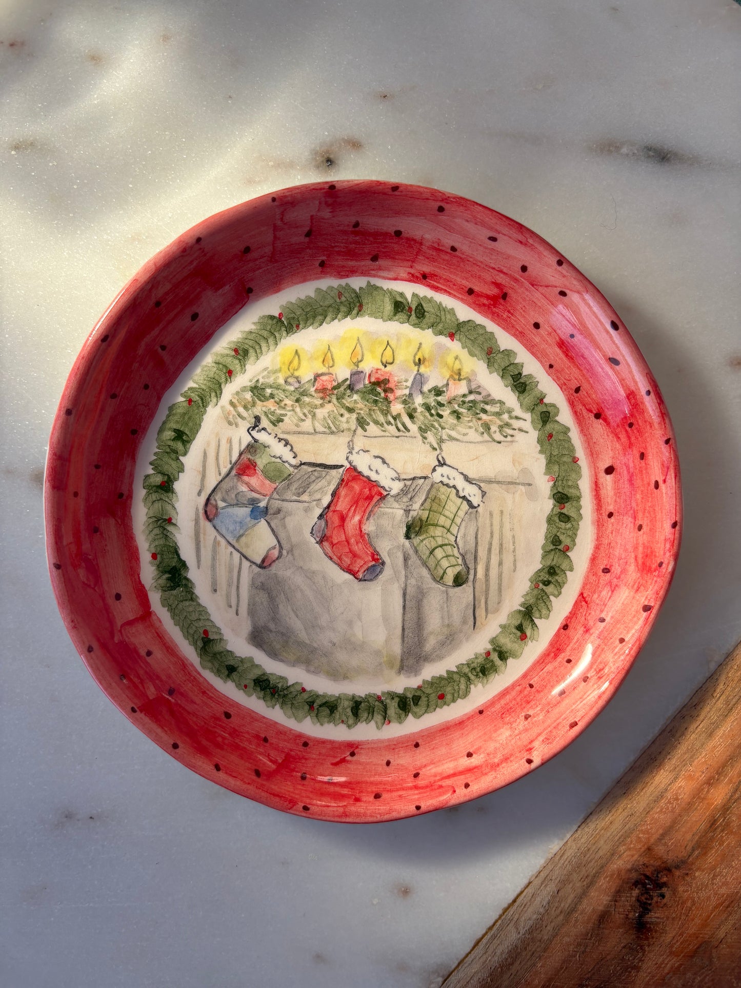 Christmas socks Plate 13.5cm - Christmas collection