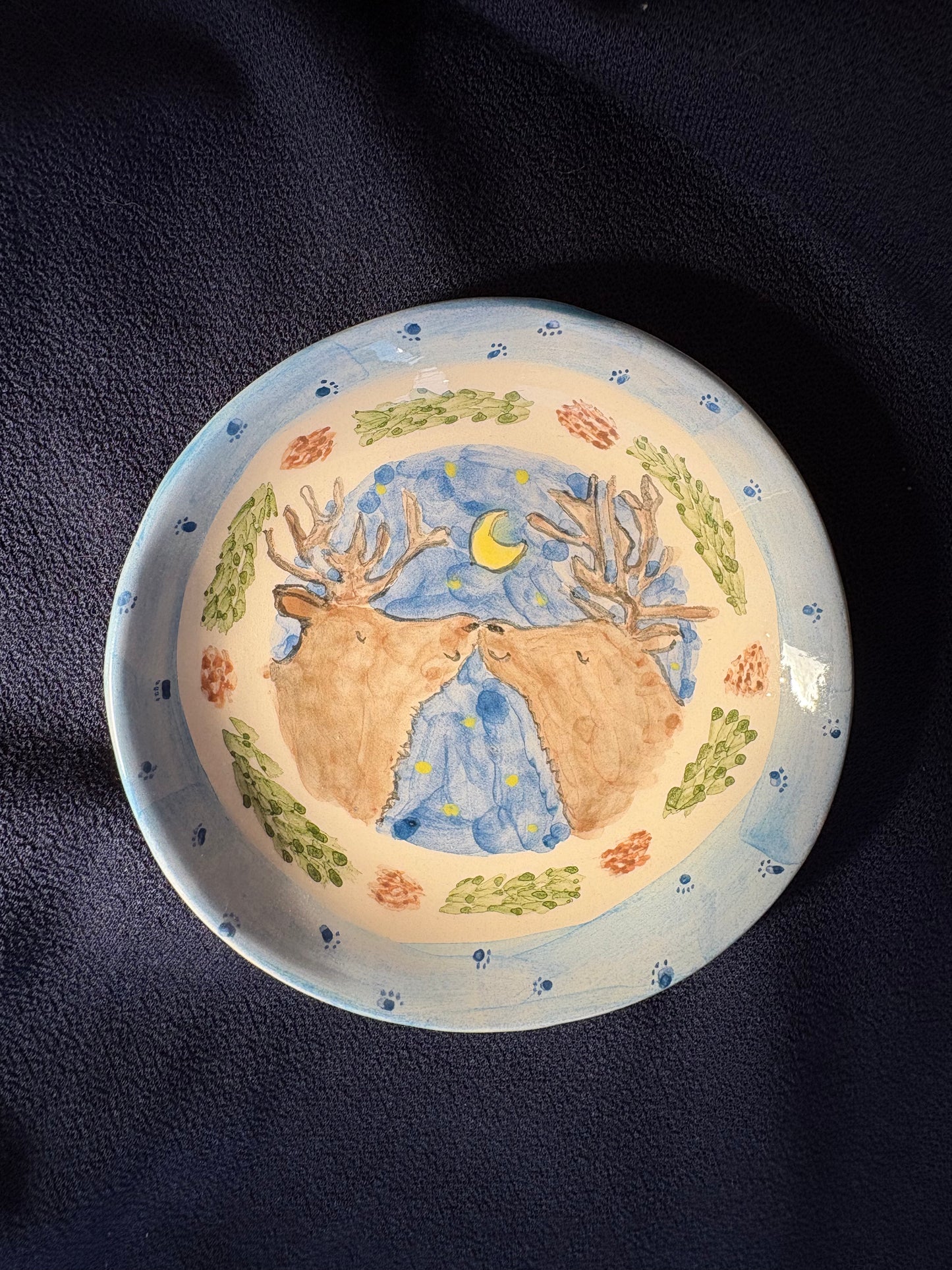 Reindeer romance Plate 10cm - Winter collection