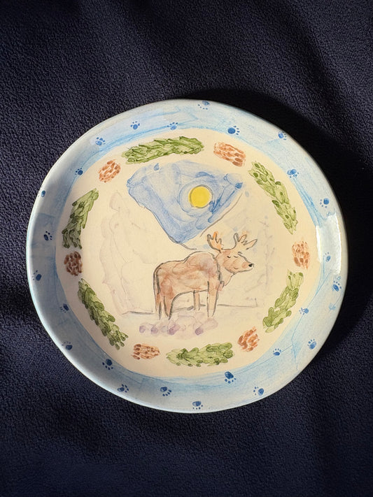 Midnight Reindeer Plate 10cm - Winter collection