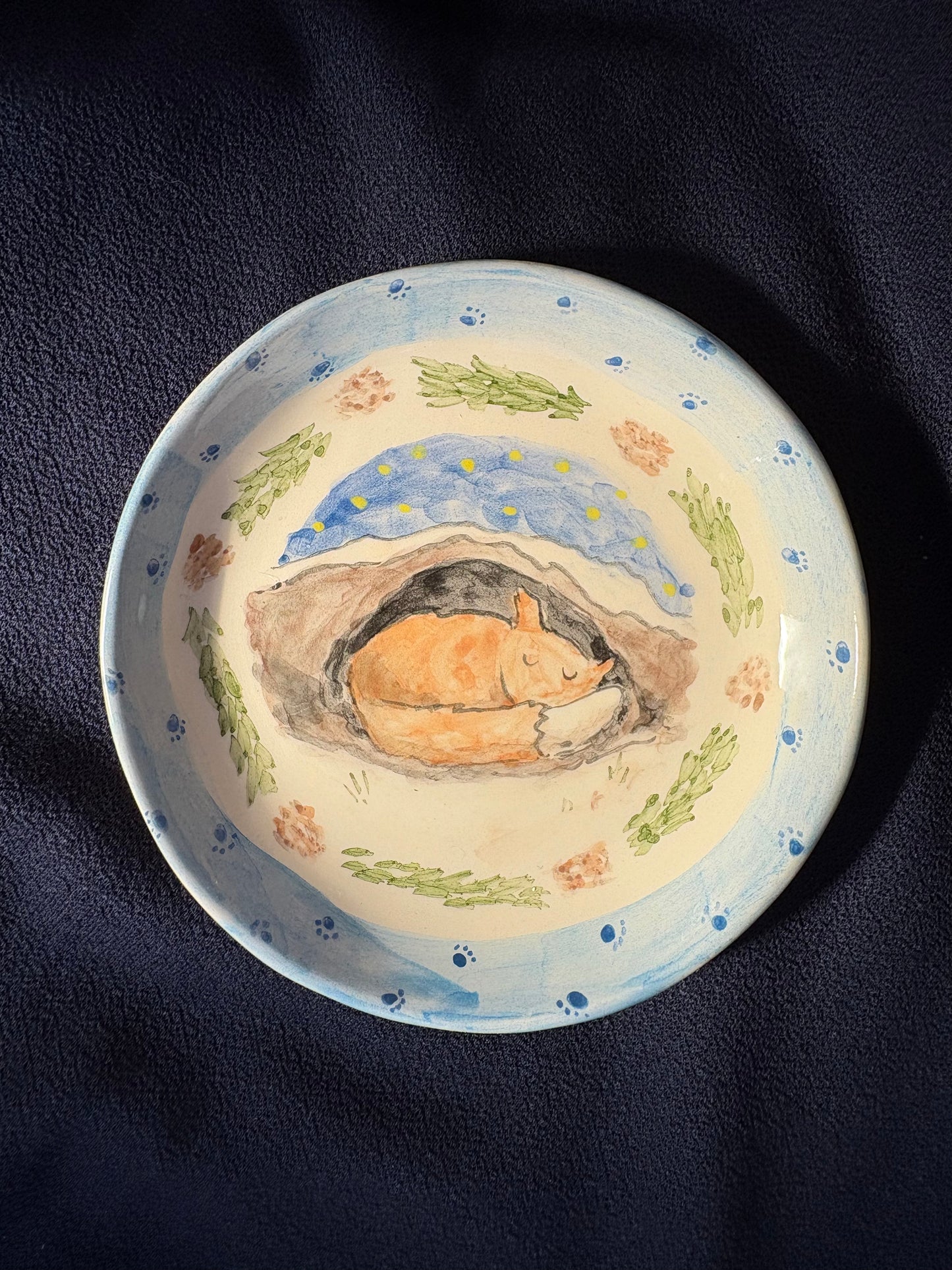 Dreaming Fox Plate 10cm - Winter collection
