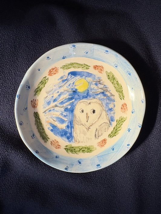 Lunar Owl Plate 10cm - Winter collection
