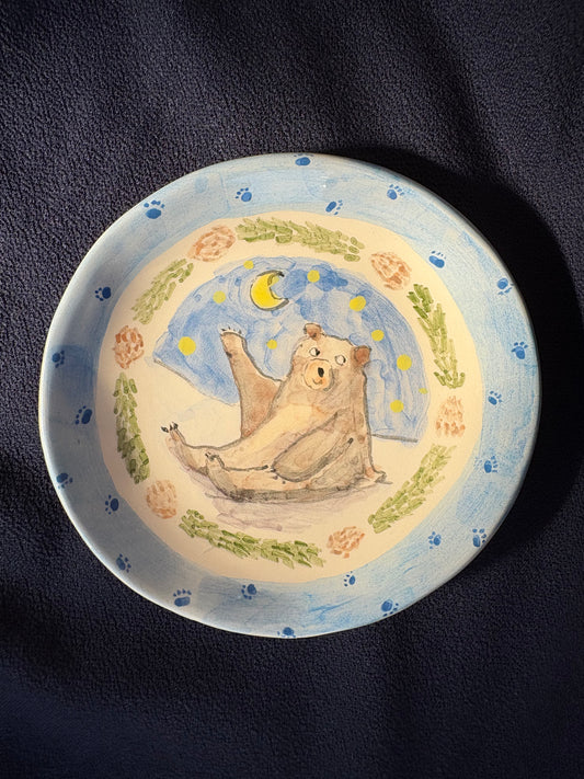 Cuddly Bear Plate 10cm - Winter collection