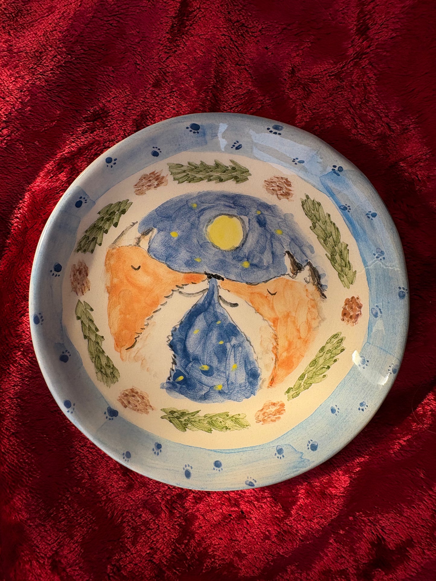 Loving Foxes Plate 10cm - Winter collection
