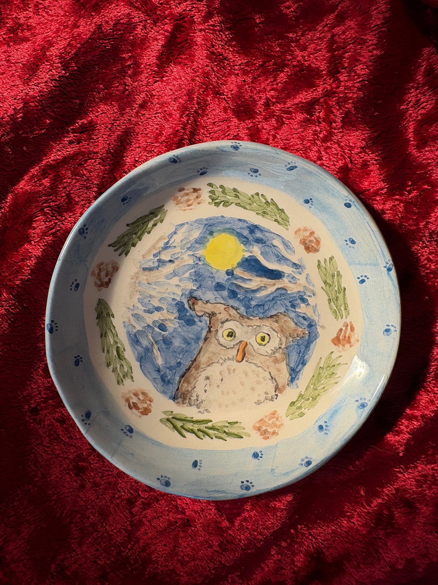 Moonlit Owl Plate 10cm - Winter collection