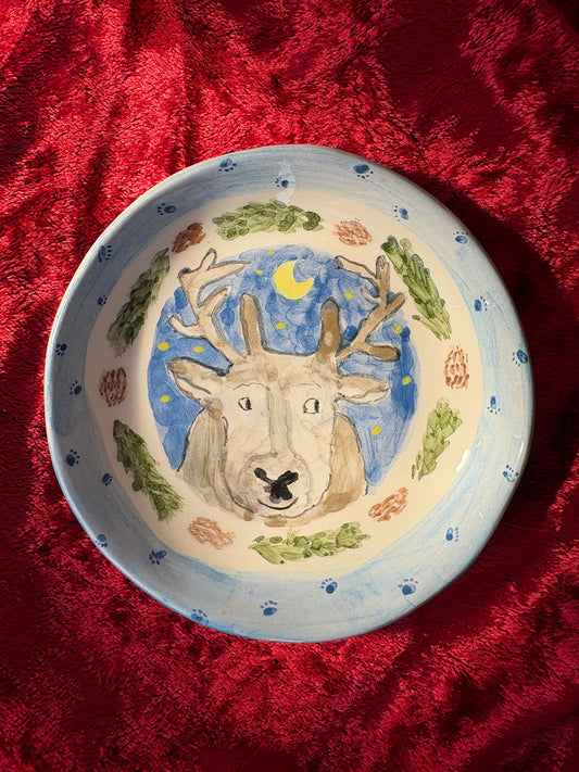 Cheerful Reindeer Plate 10cm - Winter collection