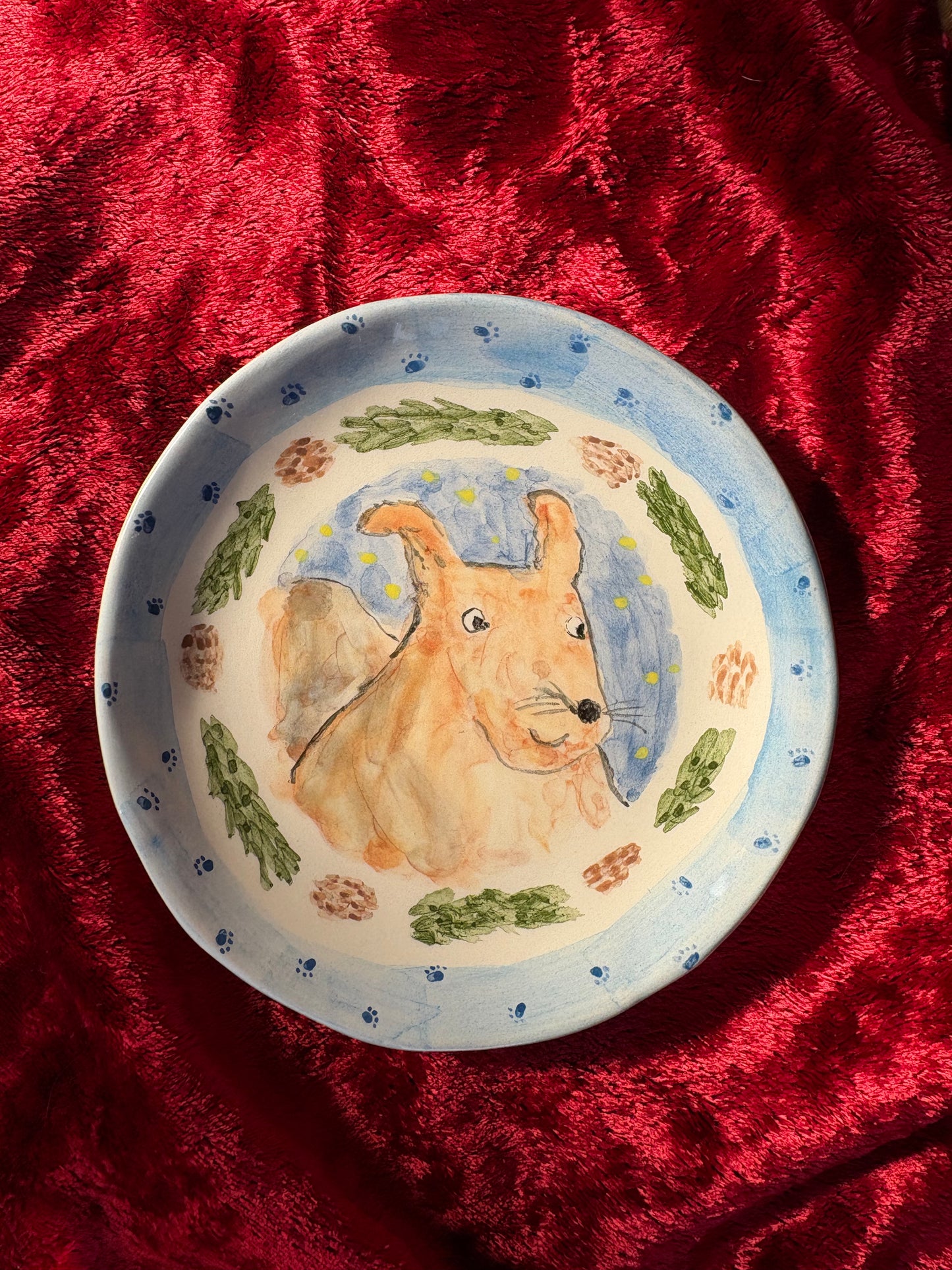 Starlit Squirrel Plate 10cm - Winter collection