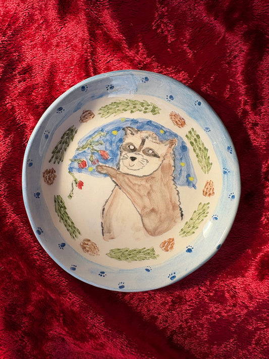 Joyful Raccoon Plate 10cm - Winter collection